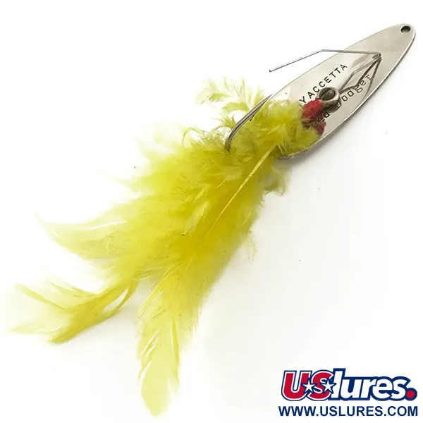 Vintage   Błystka antyzaczepowa Tony Accetta Weed-Dodger, 1/3oz Nickel / Yellow fishing spoon #5284