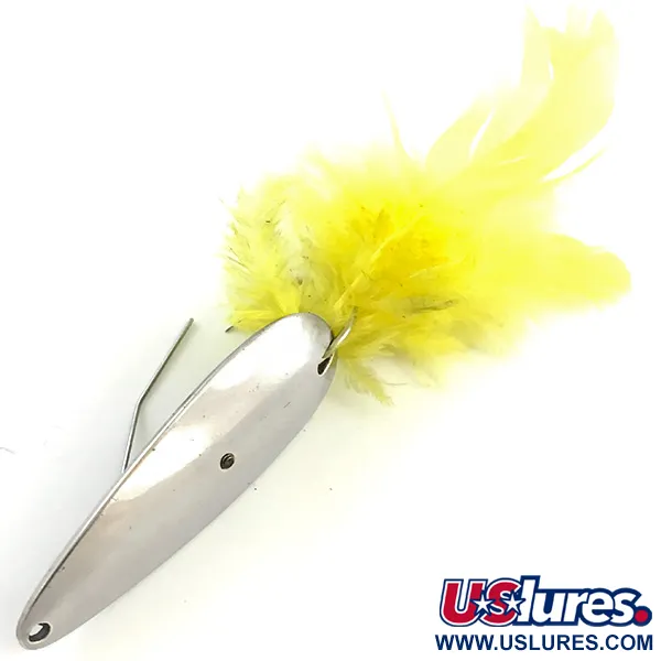 Vintage   Błystka antyzaczepowa Tony Accetta Weed-Dodger, 1/3oz Nickel / Yellow fishing spoon #5284