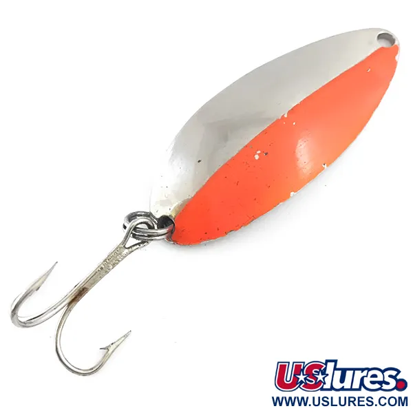 Vintage  Seneca Little Cleo (Hula Girl), 1/2oz Nickel / Orange fishing spoon #5293