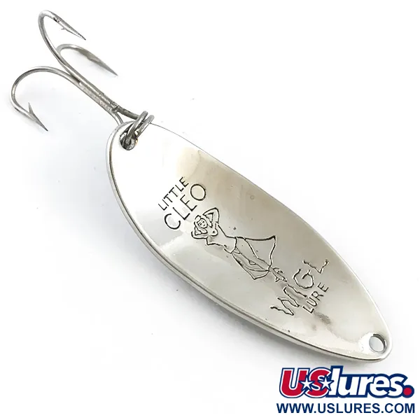 Vintage  Seneca Little Cleo (Hula Girl), 1/2oz Nickel / Green fishing spoon #5295