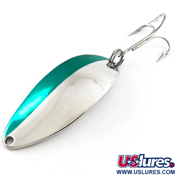 Vintage  Seneca Little Cleo (Hula Girl), 1/2oz Nickel / Green fishing spoon #5295