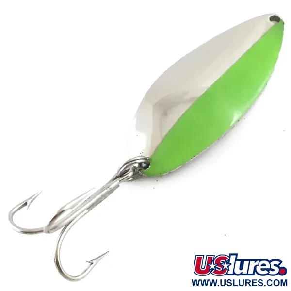 Vintage  Seneca Little Cleo (Hula Girl), 3/4oz Nickel / Green fishing spoon #5305