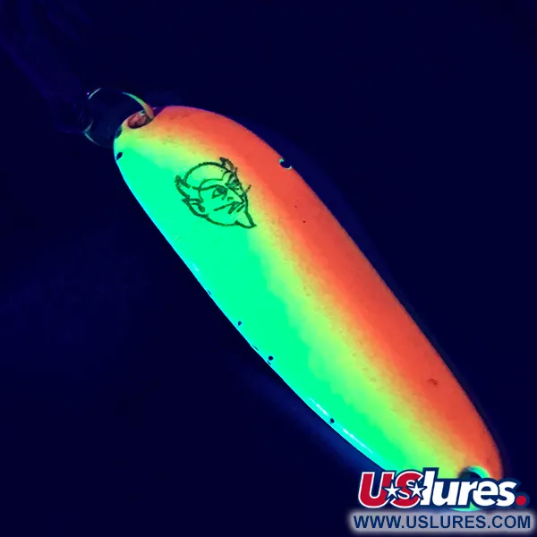 Vintage  Eppinger Dardevle Cop-E-Cat 7300 UV, 1/3oz Yellow / Orange fishing spoon #5308