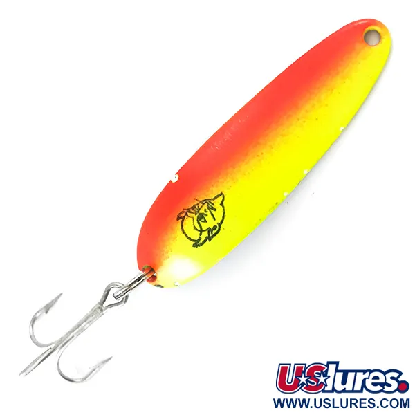 Vintage  Eppinger Dardevle Cop-E-Cat 7300 UV, 1/3oz Yellow / Orange fishing spoon #5308
