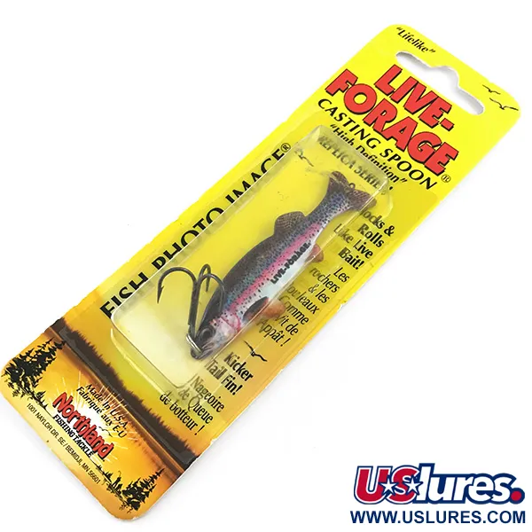  Northland tackle Live Forage, 1/4oz Rainbow Trout fishing spoon #5315