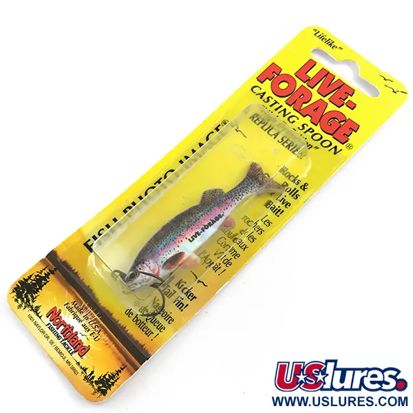  Northland tackle Live Forage, 1/4oz Rainbow Trout fishing spoon #5319