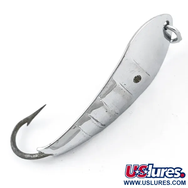 Vintage  Luhr Jensen Weedless Reflecto #1, 3/16oz Nickel fishing spoon #5323