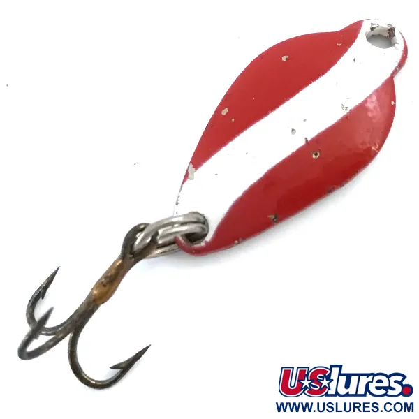 Vintage  Acme Baby Cobra, 3/32oz Red / White / Nickel fishing spoon #5331
