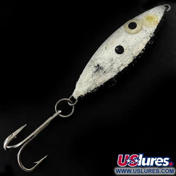 Vintage  Other Jig Lure, 1 1/4oz White / Black fishing spoon #5335