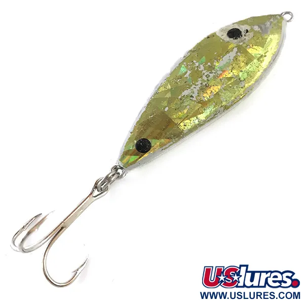 Vintage  RSR Lures RSR SHAD , 1 1/4oz Gold fishing spoon #5337