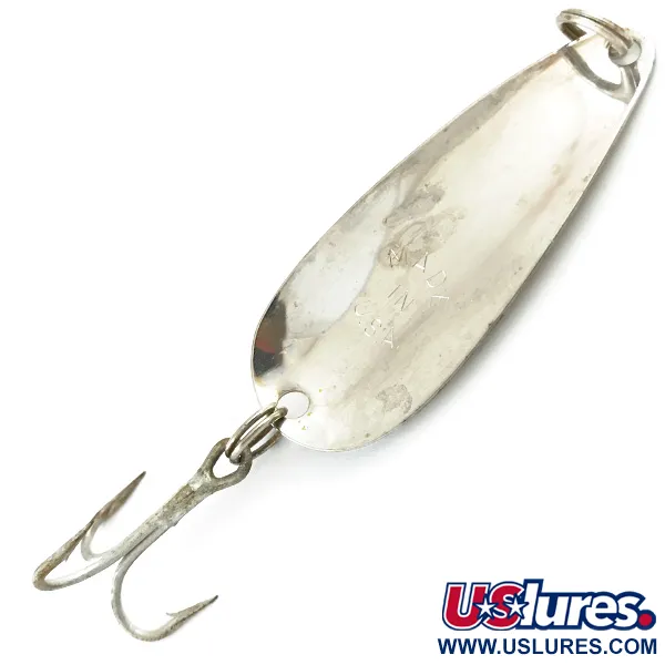 Vintage   Worth, 1/3oz Nickel / Yellow / Black fishing spoon #5339