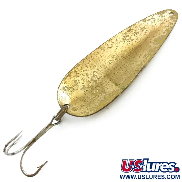 Vintage   Nebco FlashBait 66, 3/4oz Hammered Brass fishing spoon #5341