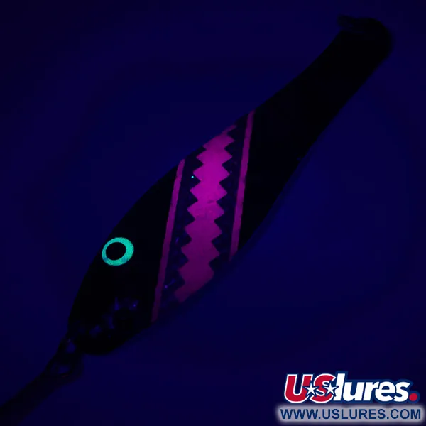 Vintage  Trinidad Tackle OPTIMIZER Trolling Spoon UV, 3/5oz Black / Red / Silver fishing spoon #5346