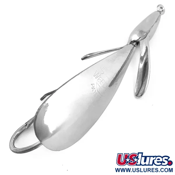 Vintage  Johnnie O'Neil Weedless Weed Wing Jonny ONeils, 1/3oz Nickel fishing spoon #5348