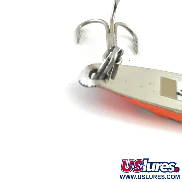 Vintage  Acme Kastmaster , 1/8oz Nickel / Orange fishing spoon #5353