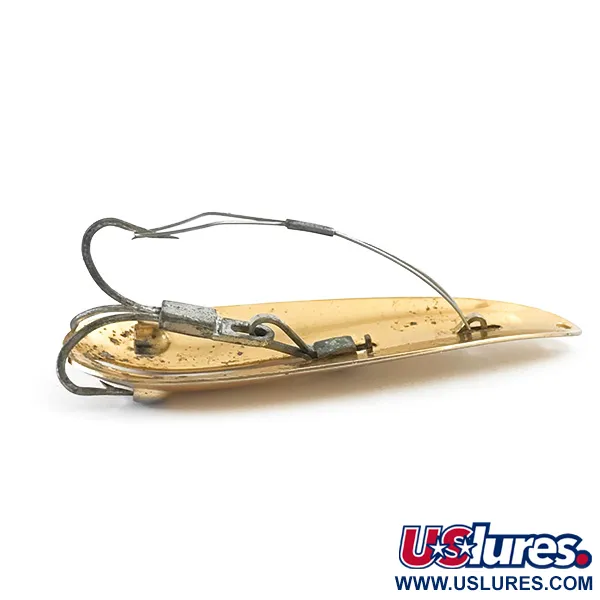 Vintage  Weedless Bait Company Weedless Larson Bait Fishtrap​, 3/4oz Gold fishing spoon #5367