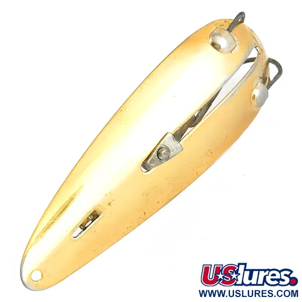 Vintage  Weedless Bait Company Weedless Larson Bait Fishtrap​, 3/4oz Gold fishing spoon #5367