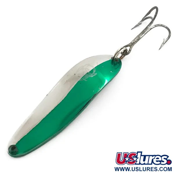Vintage  Eppinger Dardevle Cop-E-Cat 7300, 1/3oz Nickel / Green fishing spoon #5369