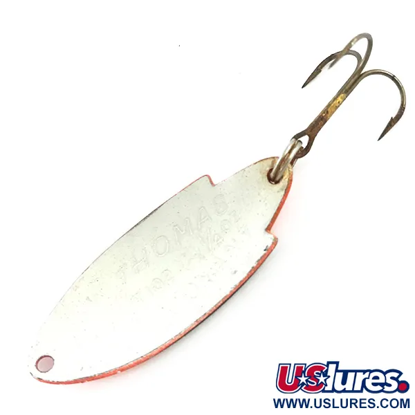 Vintage   Thomas Buoyant UV, 1/4oz Red Trout UV Glow in UV light, Fluorescent fishing spoon #5393