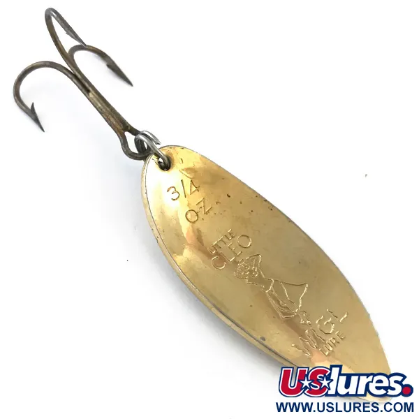 Vintage  Seneca Little Cleo (Hula Girl), 3/4oz Gold fishing spoon #5395