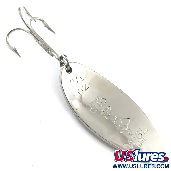 Vintage  Seneca Little Cleo (Hula Girl), 3/4oz Nickel / Green fishing spoon #5396