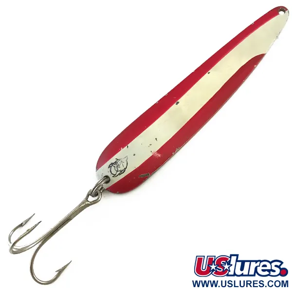 Vintage  Eppinger Dardevle Seadevle, 2 1/2oz Red / White / Nickel fishing spoon #5397