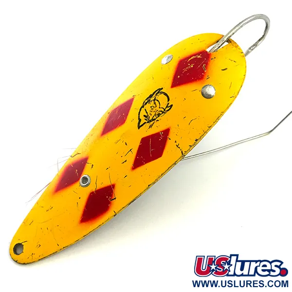 Vintage  Eppinger Weedless Dardevle , 1oz Five of Diamonds fishing spoon #5399