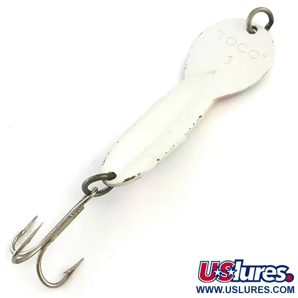 Vintage   Glen Evans Loco 3, 3/5oz Rainbow Pearl fishing spoon #5400