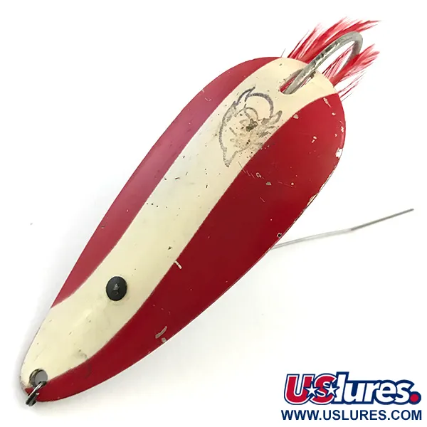 Vintage  Eppinger Weedless Dardevle Dardevlet , 2/3oz Red / White / Nickel fishing spoon #5407