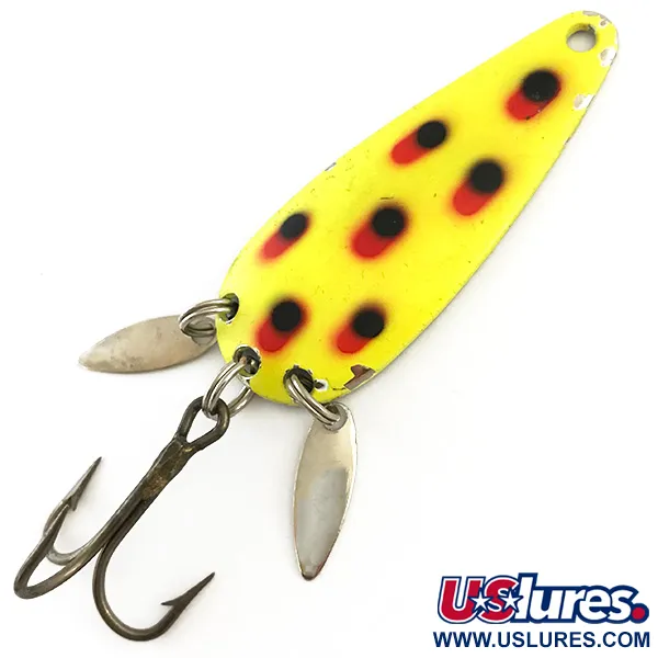 Vintage   Marathon (with sonic blades), 2/5oz Yellow / Nickel fishing spoon #5410
