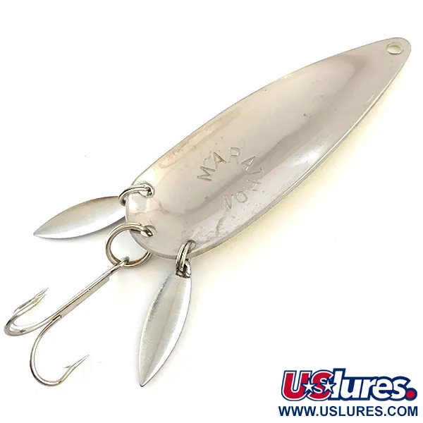 Vintage   Marathon (with sonic blades) UV, 3/5oz Yellow / Nickel fishing spoon #5411