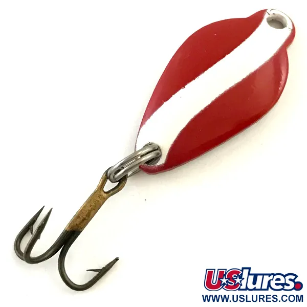 Vintage  Acme Baby Cobra, 3/32oz Red / White / Nickel fishing spoon #5414