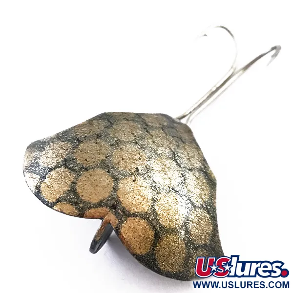 Vintage  Prescott Spinner Baby Bat, 1/2oz Black / Gold fishing spoon #5435