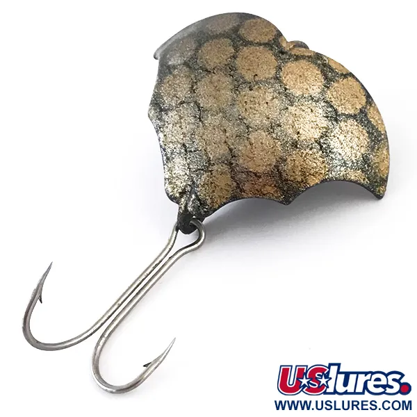 Vintage  Prescott Spinner Baby Bat, 1/2oz Black / Gold fishing spoon #5435