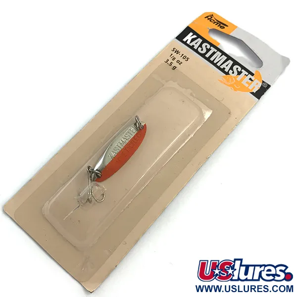  Acme Kastmaster UV, 1/8oz Nickel / Orange fishing spoon #5442