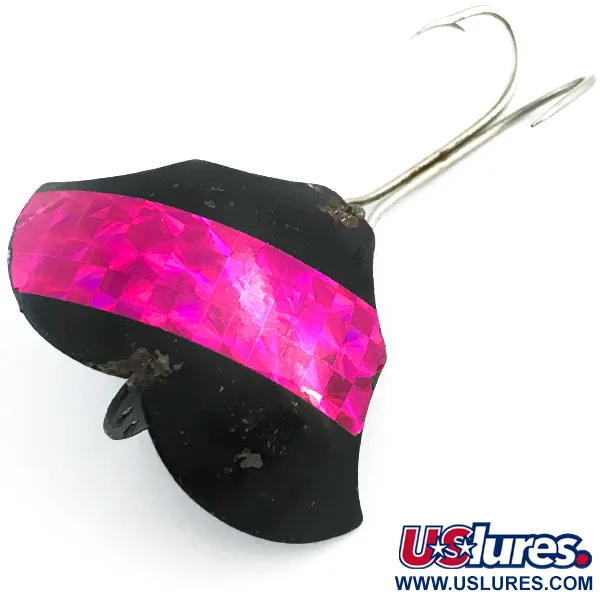 Vintage  Prescott Spinner Baby Bat, 1/2oz Black / Red fishing spoon #5456