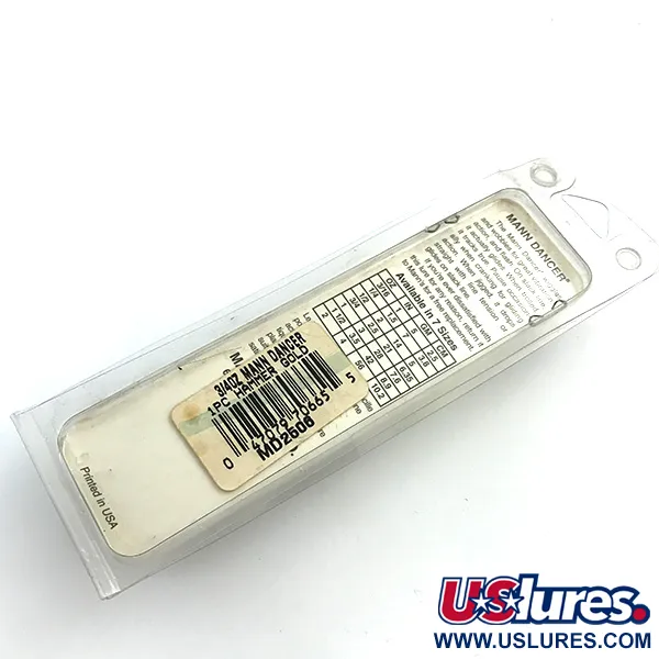  Mann's Bait  Mann's Dancer, 3/4oz Hammered Gold fishing #5458