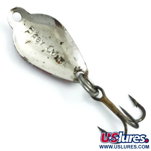 Vintage  Acme Baby Cobra, 3/32oz Red / White / Nickel fishing spoon #5464