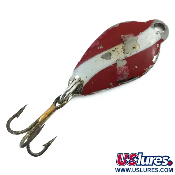 Vintage  Acme Baby Cobra, 3/32oz Red / White / Nickel fishing spoon #5464
