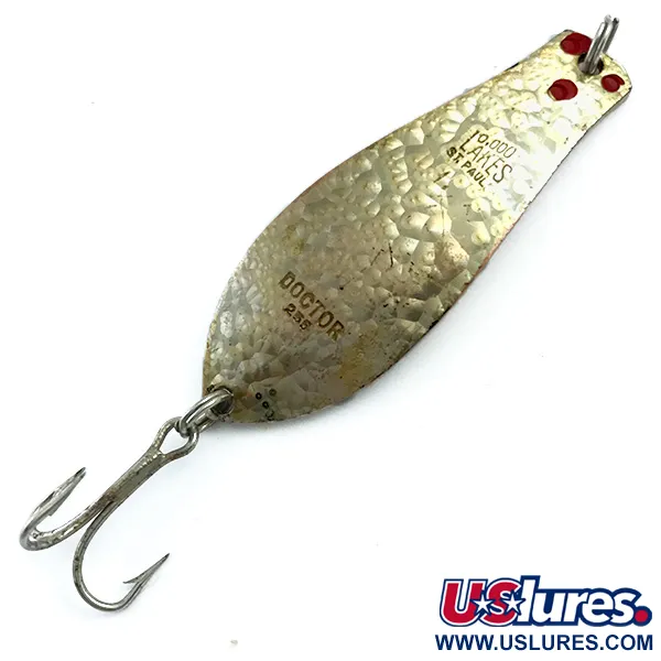 Vintage  Prescott Spinner Little Doctor 255 Crystal, 1/4oz Crystal (Golden)  fishing spoon #5470