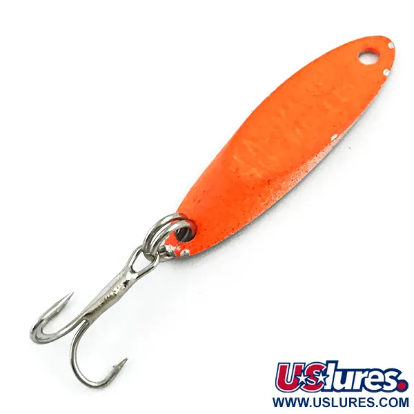 Vintage  Acme Kastmaster , 1/8oz Orange / Nickel fishing spoon #5472