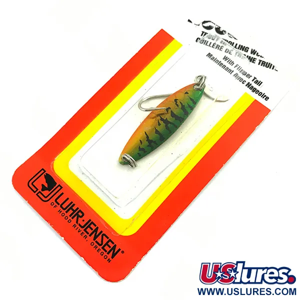 Luhr Jensen Needlefish 1, 1/16oz Fire Tiger fishing spoon #5496
