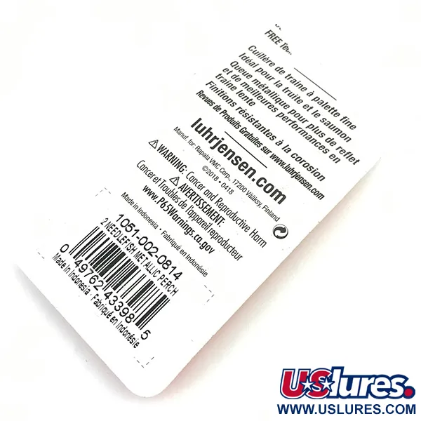  Luhr Jensen Needlefish 2, 3/32oz Fire Tiger fishing spoon #5497