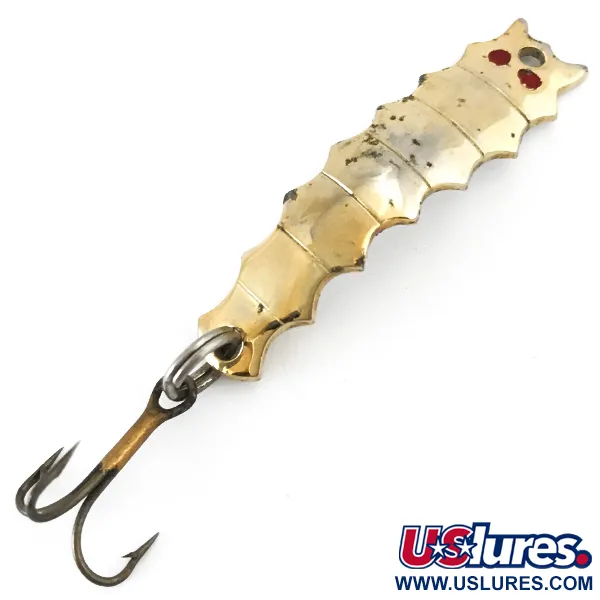 Vintage  Al's gold fish Goldfish Helgy, 1/8oz Gold fishing spoon #5504