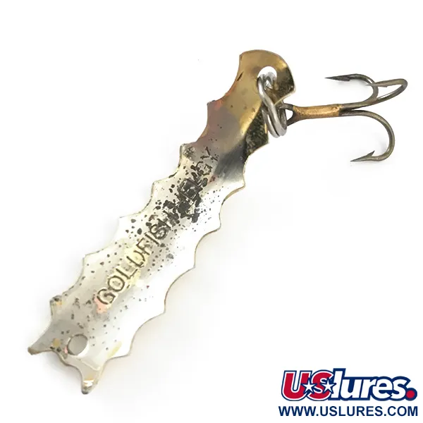 Vintage  Al's gold fish Goldfish Helgy, 1/8oz Gold fishing spoon #5504