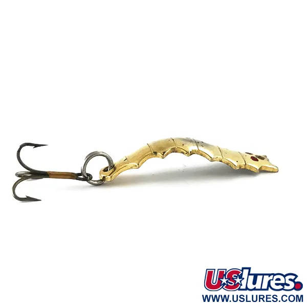 Vintage  Al's gold fish Goldfish Helgy, 1/8oz Gold fishing spoon #5504