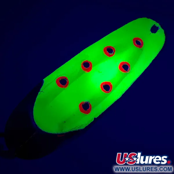 Vintage  Rustowicz Charger №3 UV, 2/5oz Yellow / Red / Nickel UV fishing spoon #5505