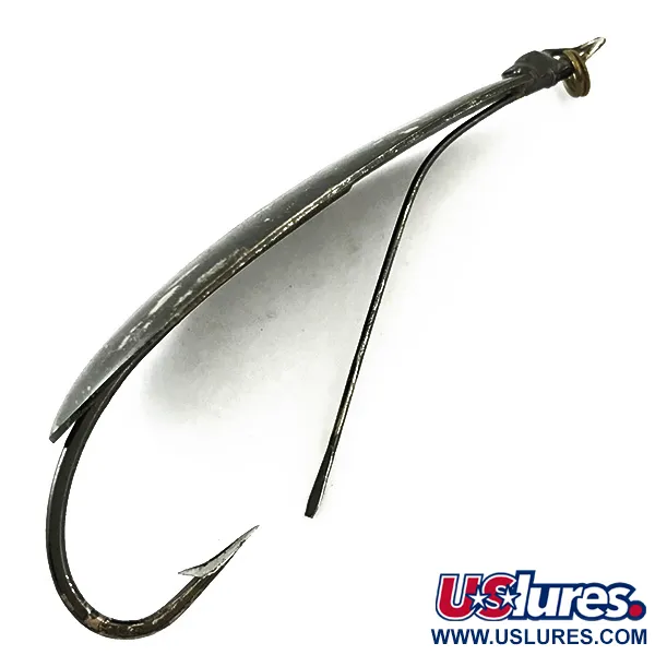 Vintage   Weedless Johnson Silver Minnow, 2/5oz Black fishing spoon #5508