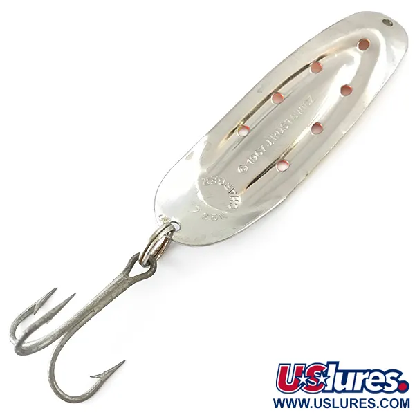 Vintage  Rustowicz Charger №3 UV, 2/5oz Yellow / Red / Nickel UV fishing spoon #5513