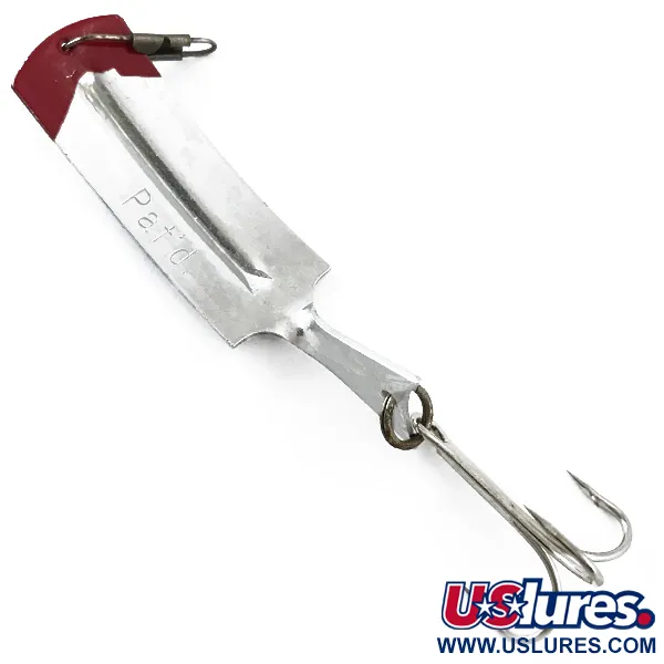 Vintage   South Bend Flipit 625, 1/3oz Nickel / Red fishing spoon #5520